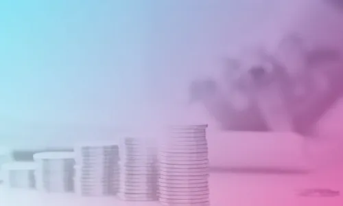 Image showing piles of coins being counted